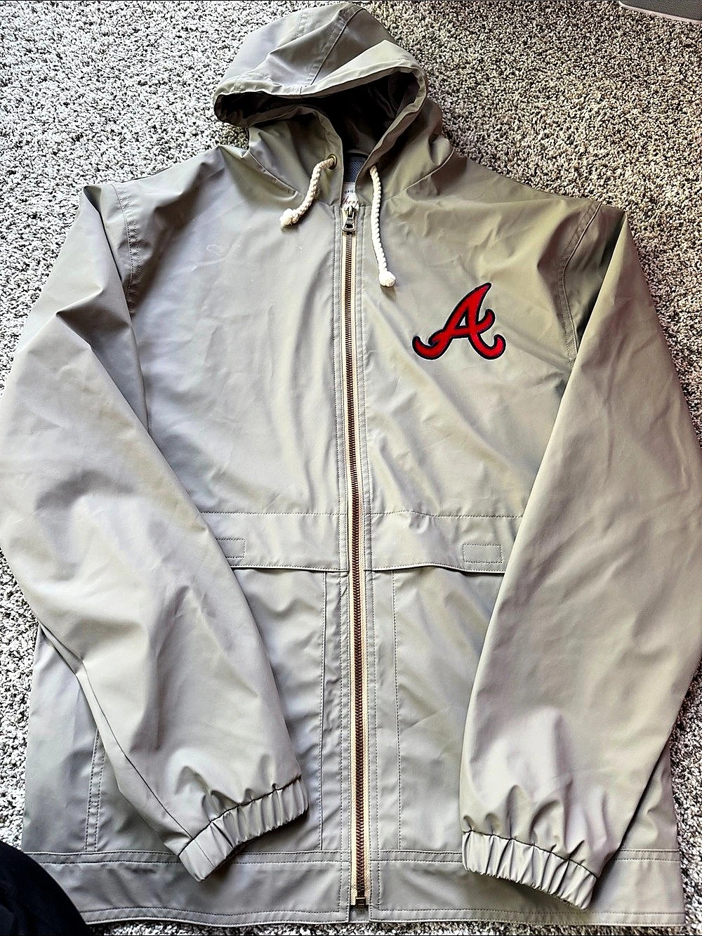 Atlanta Braves Weatherproof Vintage Hooded Windbreaker Water Resistant Jacket